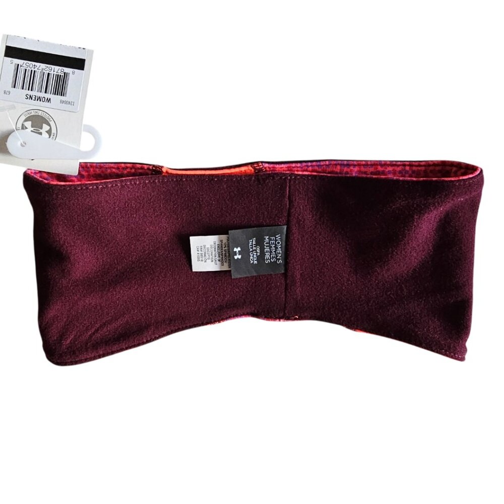 Under Armour ColdGear® Women's Earwarmer Headband | OS | NWT | Salmon Maroon - Picture 4 of 10